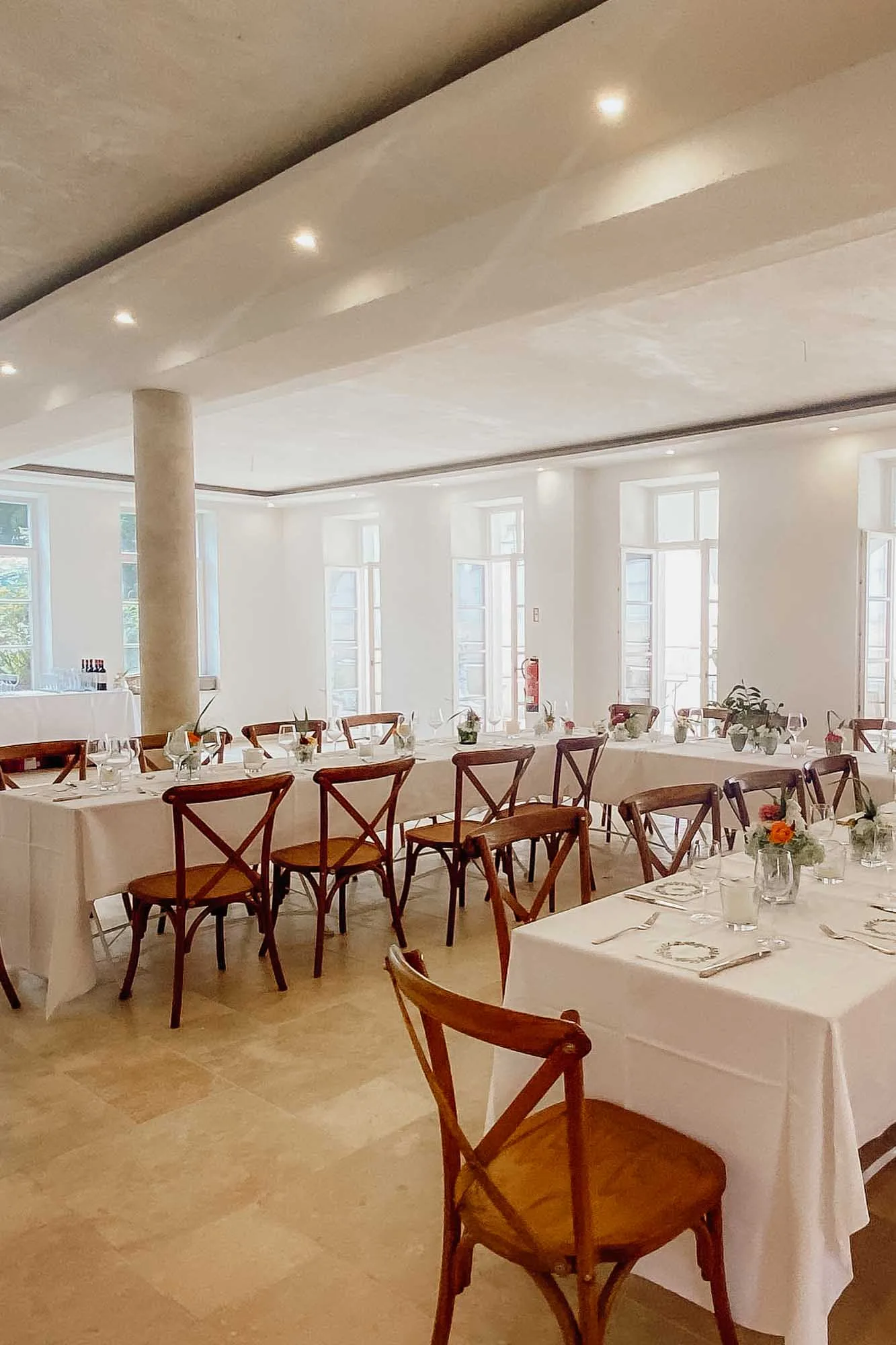 Orangerie im Hofgut Sickertshofen als Lounge und Empfangsbereich für Weihnachtsfeiern